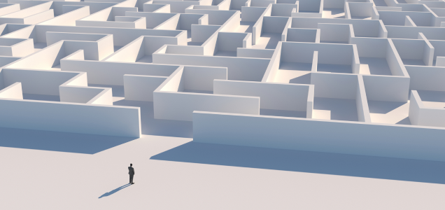 person viewing maze of shidduch crisis